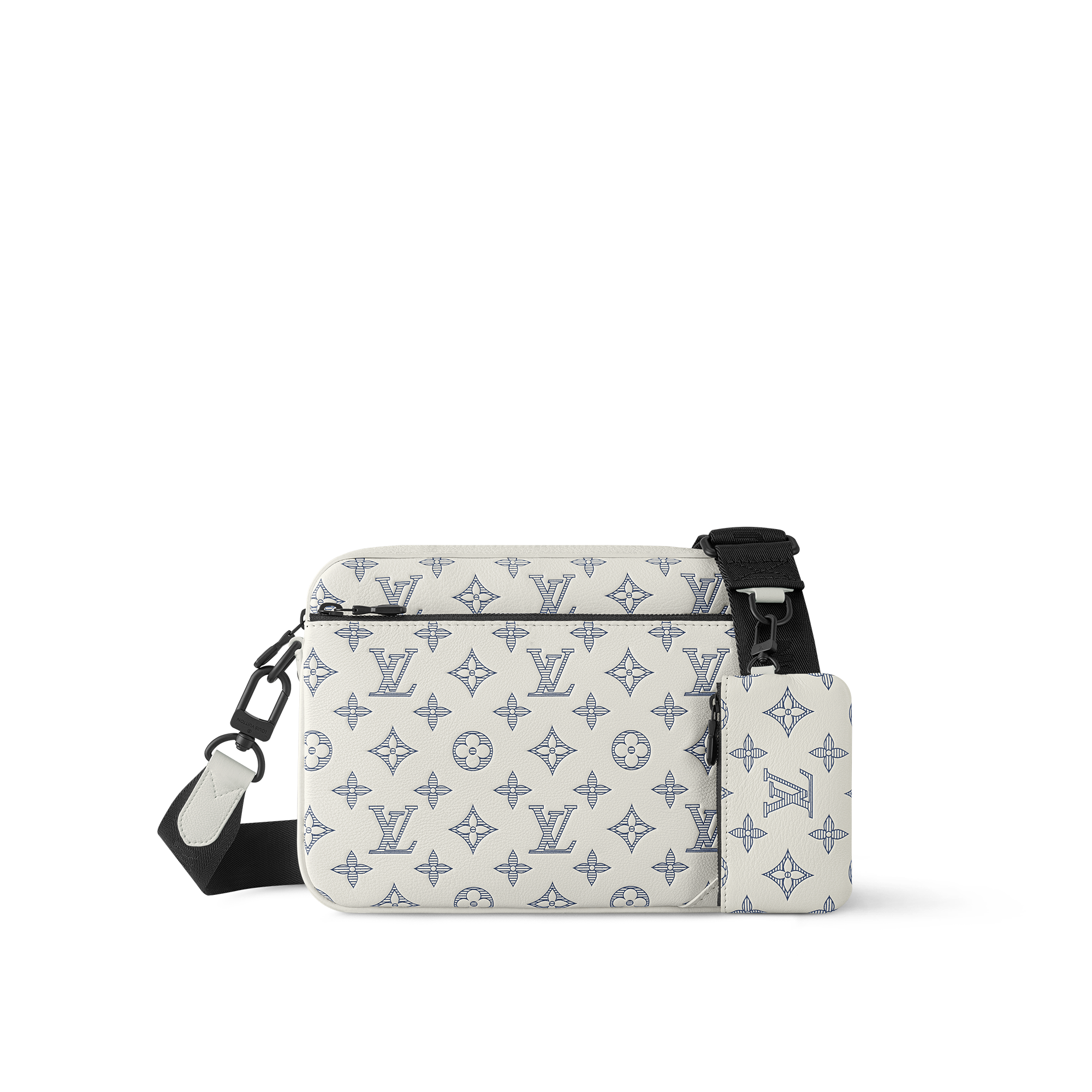 Louis Vuitton Trio Messenger Monogram Shadow Blanc